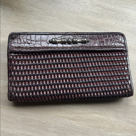 Brighton Slim Woven Leather Wallet - Picture 2 of 13